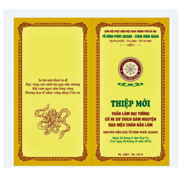Thiệp mời lễ hội
